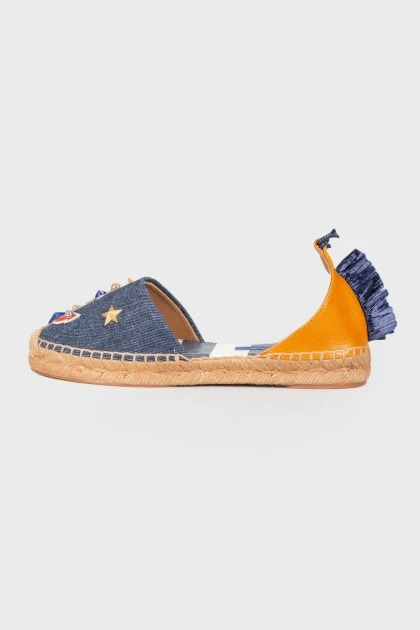 Tie anchor espadrilles with tag