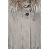 Denim jacket with fur lining