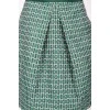 Green  abstract print skirt