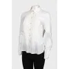 White blouse with ruffles
