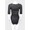 Black translucent bodysuit
