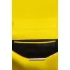 Bright yellow bag on the shoulder belt