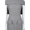 Gray striped dress