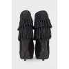 Fringed suede ankle boots