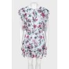 Floral print dress with ruffles
