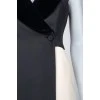 Black and white dress with velvet collar