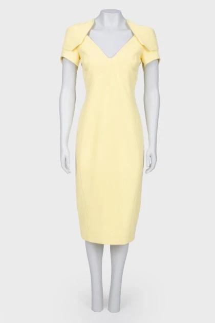 Lemon fitted dress