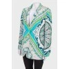 Abstract patterned blazer