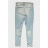 Ripped and distressed effect jeans