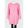 Pink coat on buttons