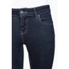 Cropped dark blue jeans