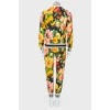 Flower print suit