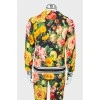 Flower print suit